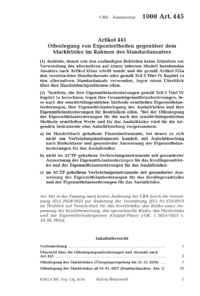 Dokument Artikel 445 Offenlegung von Exponiertheiten gegen&uuml;ber dem Marktrisiko im Rahmen des Standardansatzes
