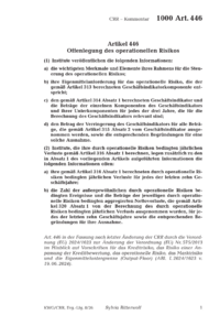 Dokument Artikel 446 Offenlegung des operationellen Risikos