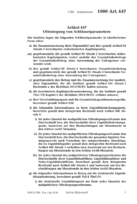 Dokument Artikel 447 Offenlegung von Schl&uuml;sselparametern