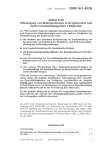 Dokument Artikel 451b Offenlegung von Risikopositionen in Kryptowerten und damit zusammenh&auml;ngenden T&auml;tigkeiten