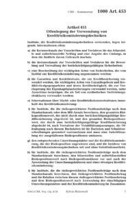 Dokument Artikel 453 Offenlegung der Verwendung von Kreditrisikominderungstechniken