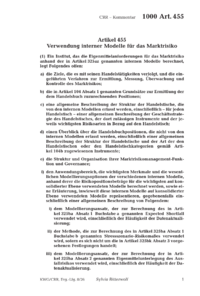 Dokument Artikel 455 Verwendung interner Modelle f&uuml;r das Marktrisiko