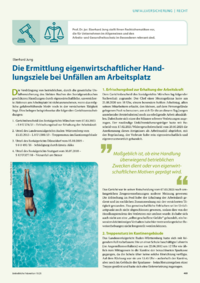 Dokument Die Ermittlung eigenwirtschaftlicher Handlungsziele bei Unf&auml;llen am Arbeitsplatz