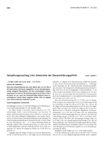 Dokument Versp&auml;tungszuschlag trotz Unkenntnis der Steuererkl&auml;rungspflicht