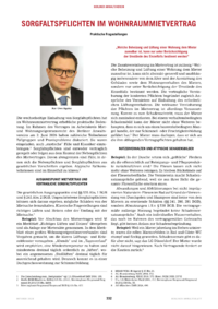Dokument Sorgfaltspflichten im Wohnraummietvertrag