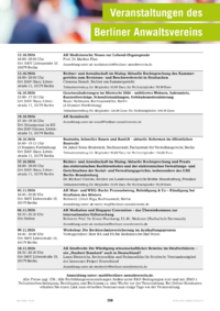 Dokument Veranstaltungen des Berliner Anwaltsvereins