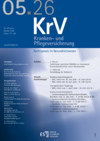 Dokument KrV Kranken- und Pflegeversicherung Ausgabe 05 2026