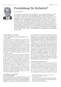 Dokument Preisbildung f&uuml;r Heilmittel