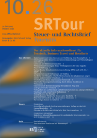 Dokument Steuer- und RechtsBrief Touristik Ausgabe 10 2026