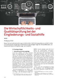 Dokument Die Wirtschaftlichkeits- und Qualit&auml;tspr&uuml;fung bei der Eingliederungs- und Sozialhilfe