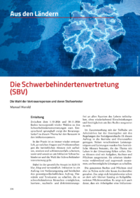 Dokument Die Schwerbehindertenvertretung (SBV)