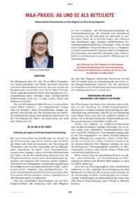 Dokument M&A-Praxis: AG und SE als Beteiligte