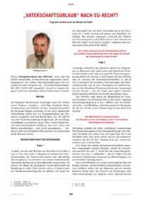 Dokument &bdquo;Vaterschaftsurlaub&ldquo; nach EU-Recht?
