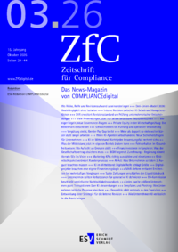 Dokument Zeitschrift f&uuml;r Compliance (ZfC) Ausgabe 03 2026