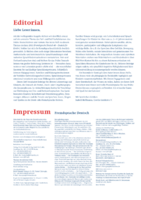 Dokument Editorial / Impressum