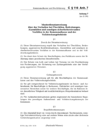 Dokument C &sect; 116 Anh. 7 Musterdienstanweisung &uuml;ber das Verhalten bei &Uuml;berf&auml;llen, Bedrohungen, Alarmf&auml;llen und sonstigen sicherheitsrelevanten Vorf&auml;llen in der Kommunalkasse und der Vollstreckungsbeh&ouml;rde