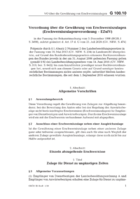 Dokument Verordnung &#2013266172ber die Gew&#2013265924hrung von Erschwerniszulagen (Erschwerniszulagenverordnung &#2013266070 EZulV)
