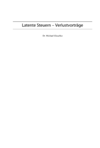 Dokument Latente Steuern – Verlustvorträge