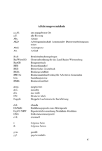 Dokument Abkürzungsverzeichnis