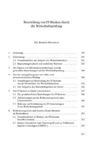 Dokument Beurteilung von IT-Risiken durch die Wirtschaftsprüfung