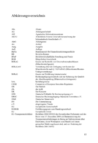 Dokument Abk&uuml;rzungsverzeichnis