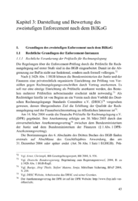 Dokument Darstellung und Bewertung des zweistufigen Enforcement nach dem BilKoG