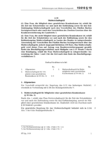 Dokument MuSchG Erläuterungen: § 19 Mutterschaftsgeld