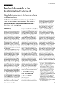 Dokument Fernbuslinienverkehr in der Bundesrepublik Deutschland
