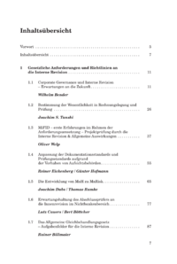 Dokument Inhaltsübersicht