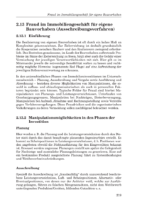 Dokument Fraud im Immobiliengeschäft für eigene Bauvorhaben (Ausschreibungsverfahren)