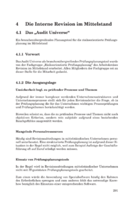 Dokument Das „Audit Universe“