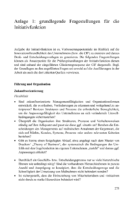 Dokument Grundlegende Fragestellungen für die Initiativfunktion
