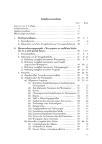 Dokument Inhaltsverzeichnis