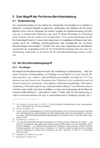 Dokument Zum Begriff der Pro-forma-Berichterstattung