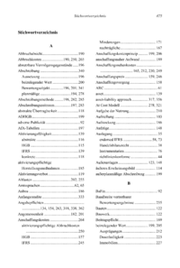 Dokument Stichwortverzeichnis