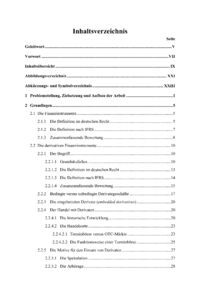 Dokument Inhaltsverzeichnis