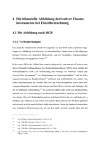 Dokument Die bilanzielle Abbildung derivativer Finanzinstrumente bei Einzelbetrachtung