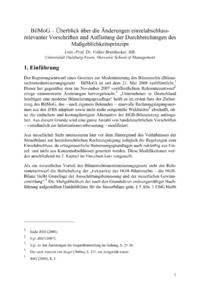Dokument BilMoG – Überblick über die Änderungen einzelabschlussrelevanter Vorschriften und Auflistung der Durchbrechungen des Maßgeblichkeitsprinzips