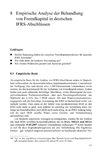 Dokument Empirische Analyse der Behandlung von Fremdkapital in deutschen IFRS-Abschlüssen