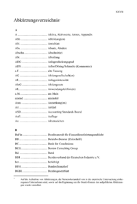 Dokument Abk&uuml;rzungsverzeichnis
