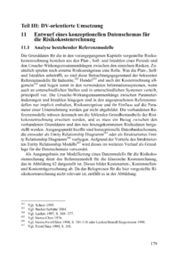 Dokument Entwurf eines konzeptionellen Datenschemas für die Risikokostenrechnung
