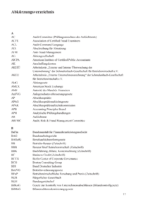 Dokument Abkürzungsverzeichnis