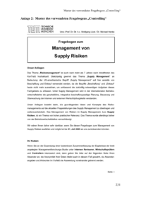 Dokument Muster des verwendeten Fragebogens &bdquo;Controlling&ldquo;