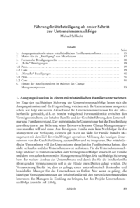 Dokument Führungskräftebeteiligung als erster Schritt zur Unternehmensnachfolge