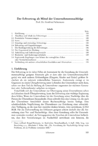 Dokument Der Erbvertrag als Mittel der Unternehmensnachfolge