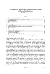 Dokument Zivilrechtliche Aspekte der Unternehmensnachfolge bei Kapitalgesellschaften