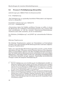 Dokument Prozess 5: Notfallplanung überprüfen