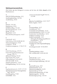 Dokument Stichwortverzeichnis