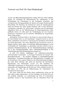 Dokument Vorwort von Prof. Dr. Kurt Biedenkopf