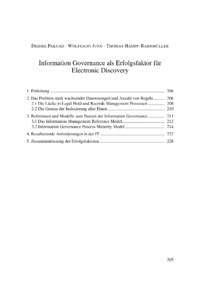 Dokument Information Governance als Erfolgsfaktor für Electronic Discovery
